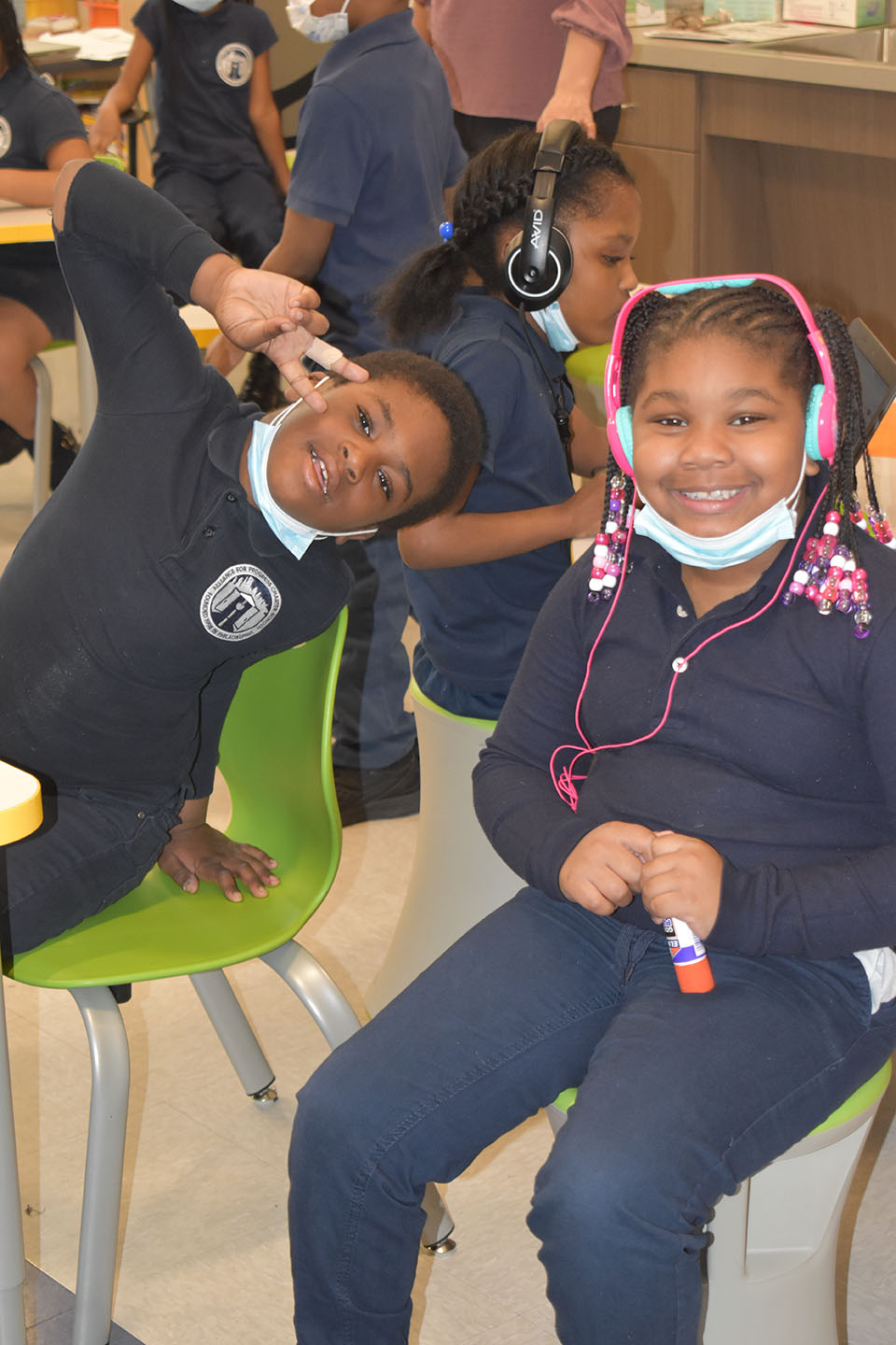 teacher in classroom with students